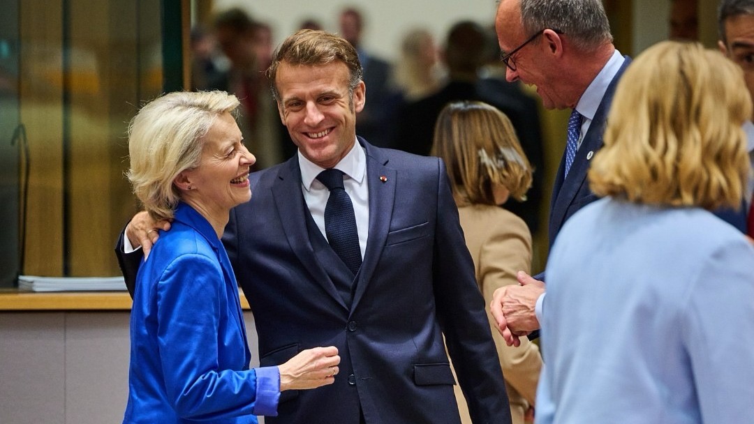 Przywódcy Unii Europejskiej przed rozpoczęciem szczytu Rady Europejskiej w Brukseli poświęconego Ukrainie