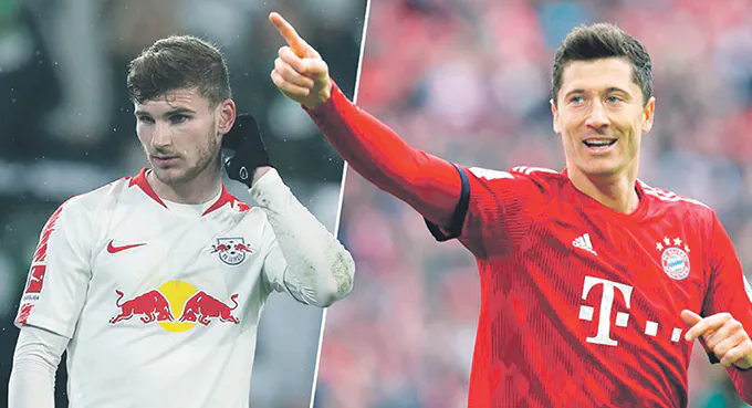 Timo Werner ściga Lewego
