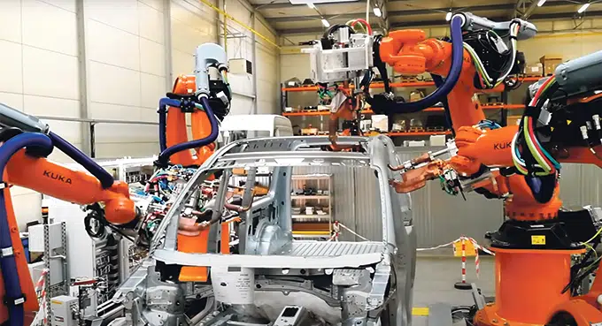 Samochody jadą w dół