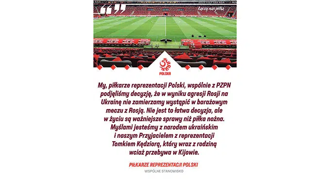 Nie będzie barażowego meczu z Rosją