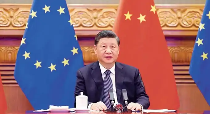 Xi Jinping spotkał się  z Charlesem Michelem  i Ursulą von der Leyen