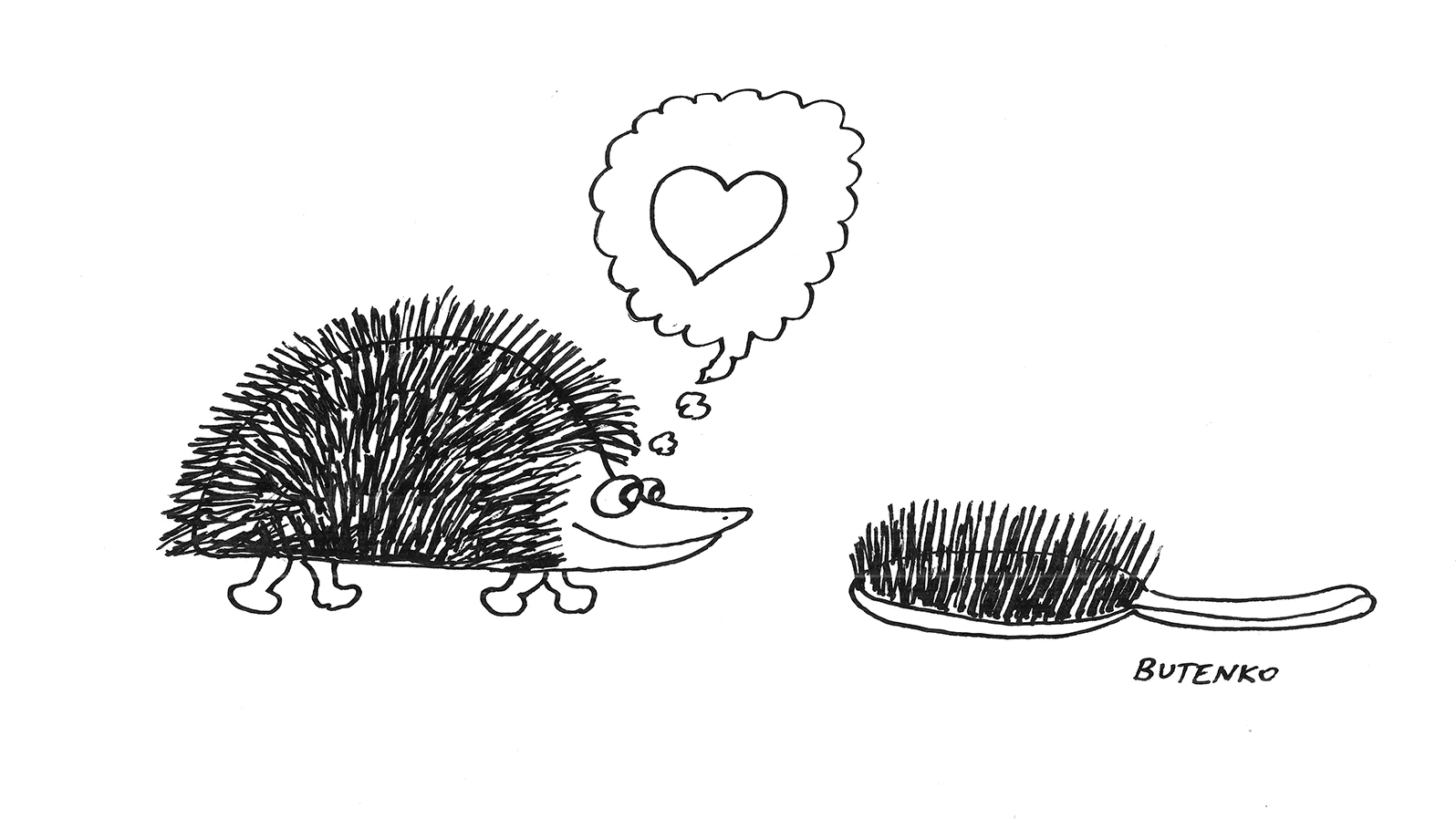 Butenko w Muzeum Karykatury