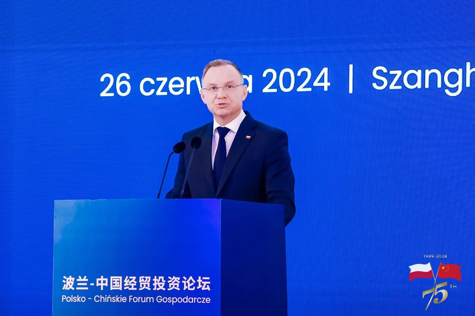 Polsko-chińskie forum gospodarcze w Szanghaju – Prezydent RP zachęca do wzajemnej współpracy gospodarczej