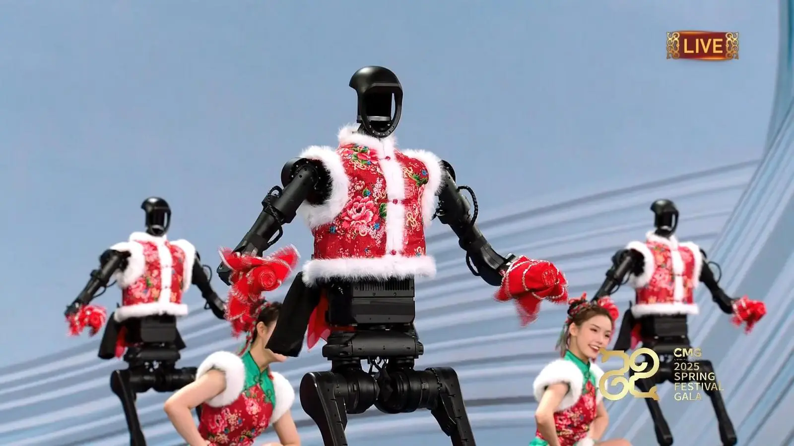 Taniec robotów „Yangge BOT” na Gali Święta Wiosny CMG