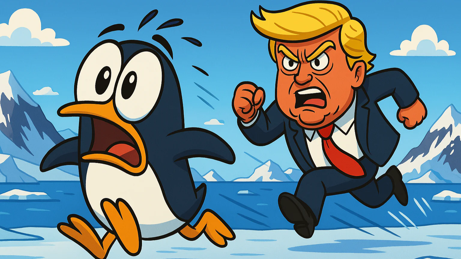 Trump nie oszczędza nawet pingwinów