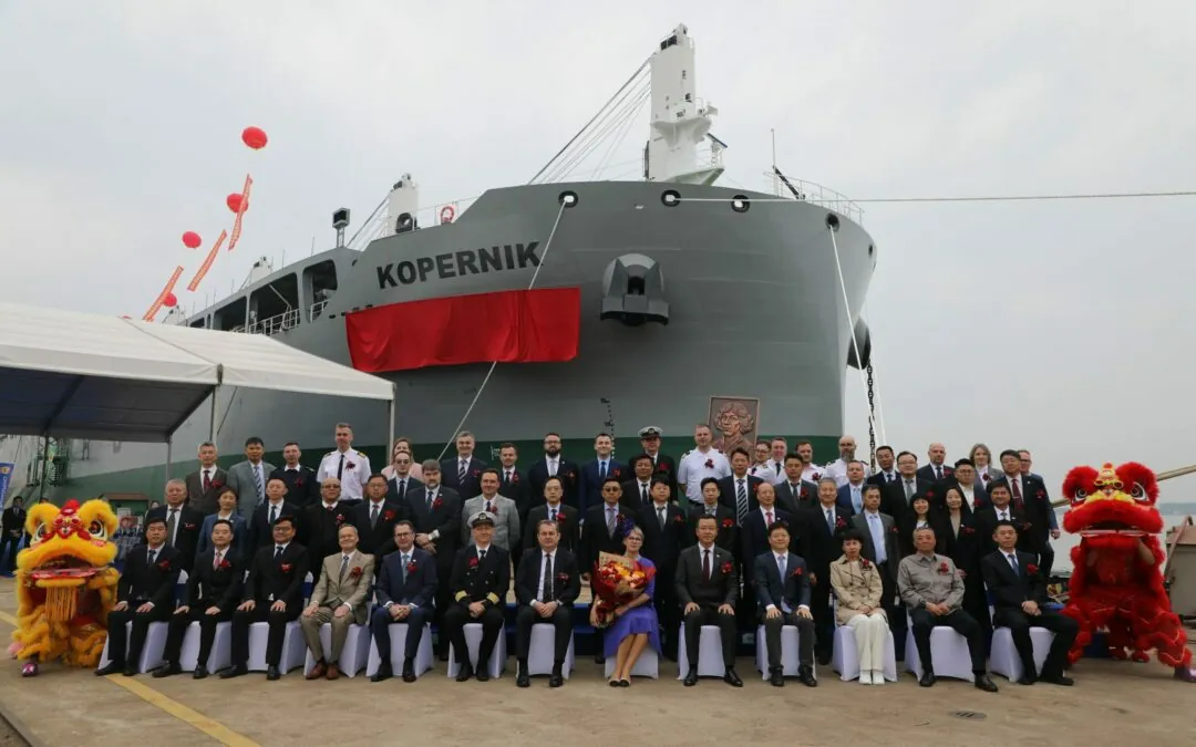 Ceremonia nadania imienia „Mikołaj Kopernik” statkowi firmy Chipolbrok